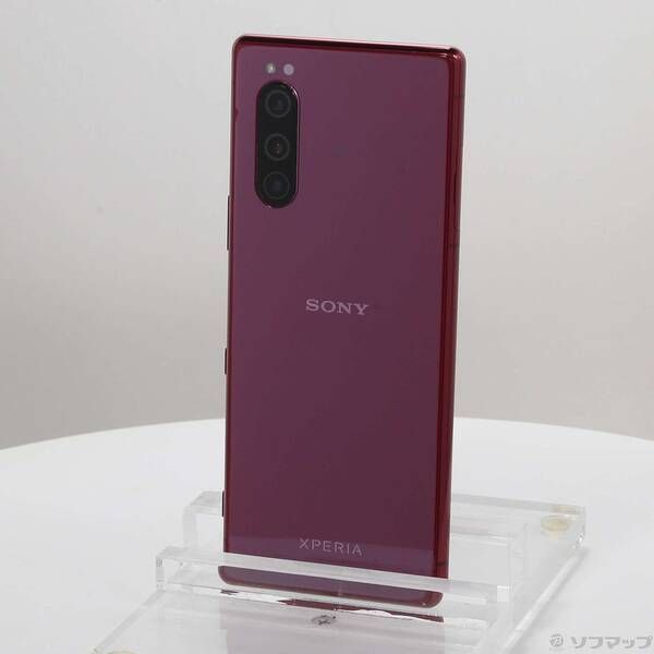 品〕 Xperia 5 64GB レッド 人気 901SO SoftBank【377】