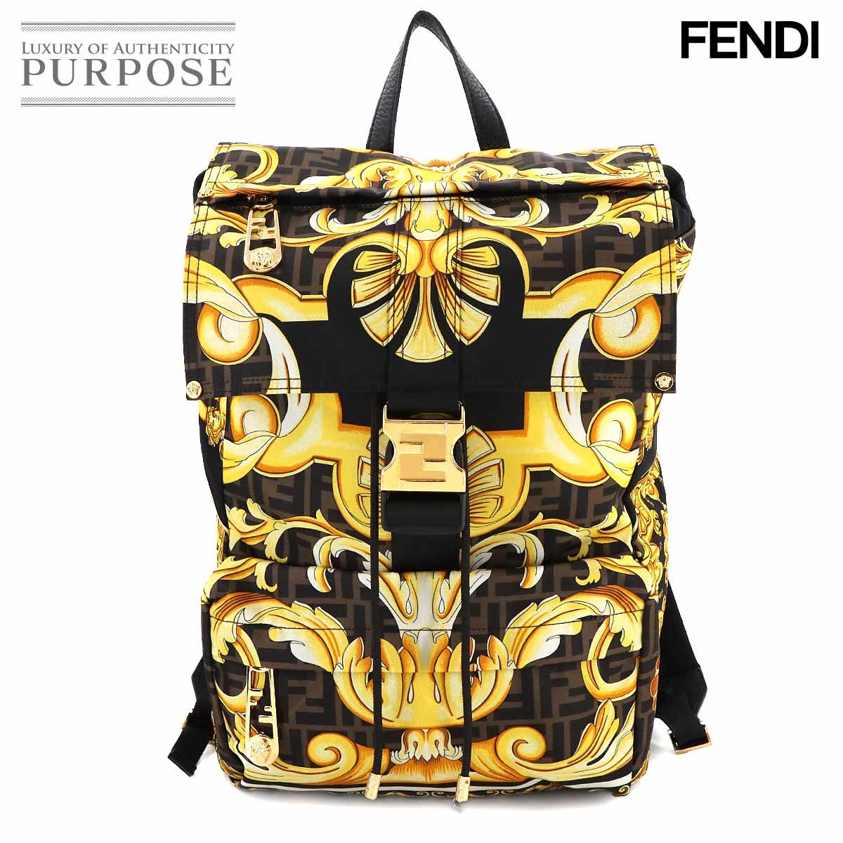 Fendi 7VZ066 backpack bag Backpack yellow Fendi FENDI Backpack Canvas Yellow x Black Men main image 3