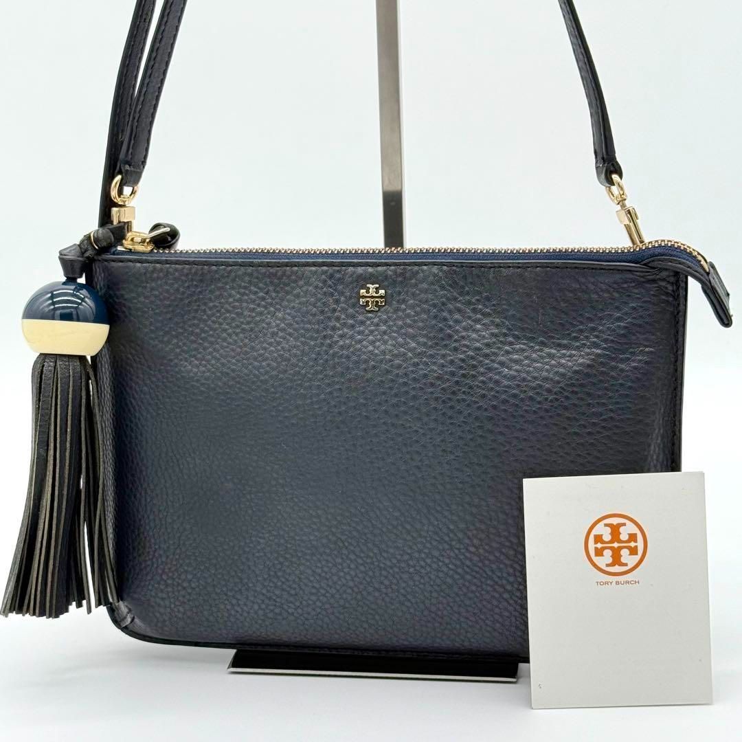 【極美品】Tory Burch ショルダーバッグ ポシェット サコッシュ 美品】ToryBurch タッセル ポシェット ショルダーバッグ
