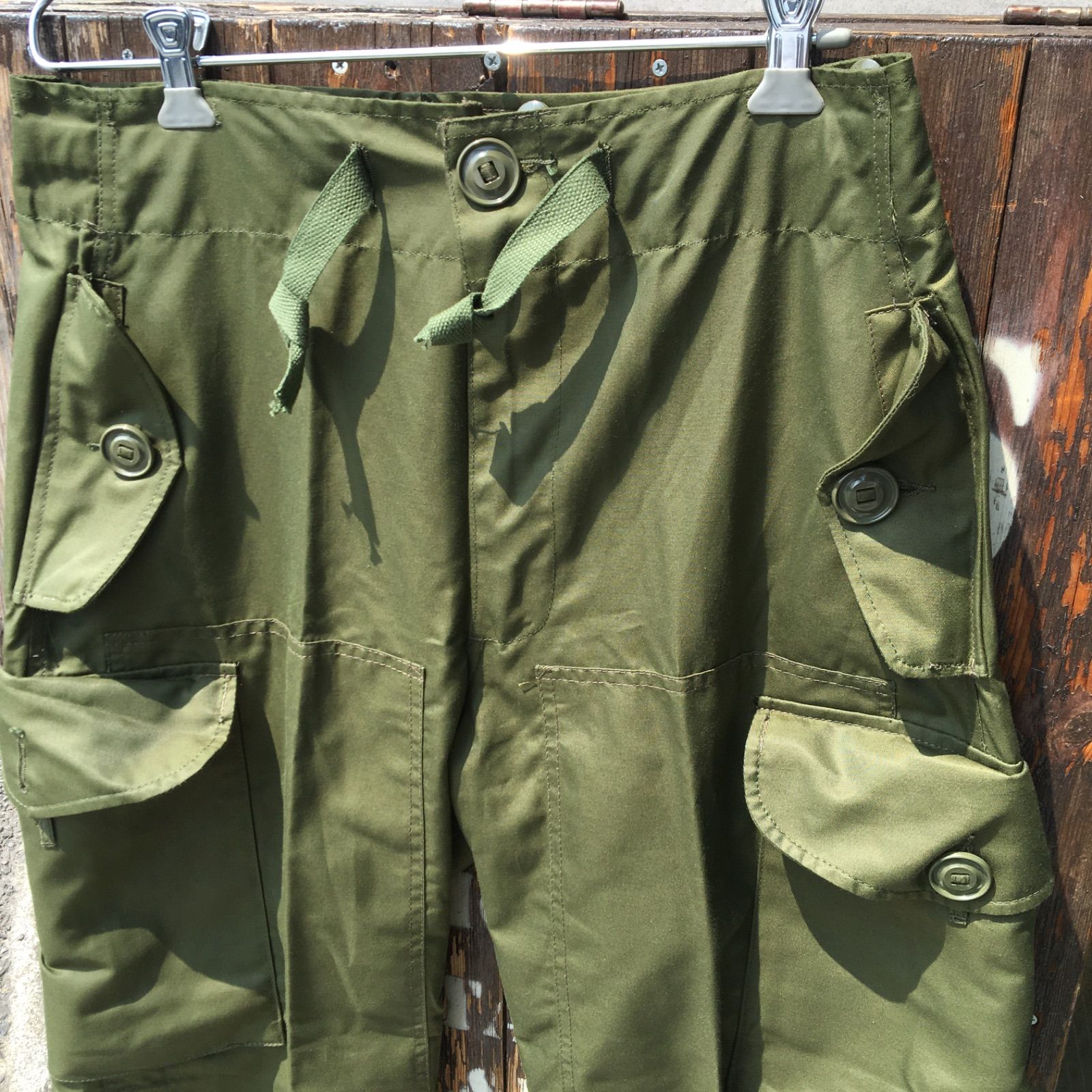 希少Sショート  80s デッドストック【Canadian Army】カナダ軍 ウィンドプルーフ オーバーパンツ カーゴパンツ ECW Windproof Overpants S-S