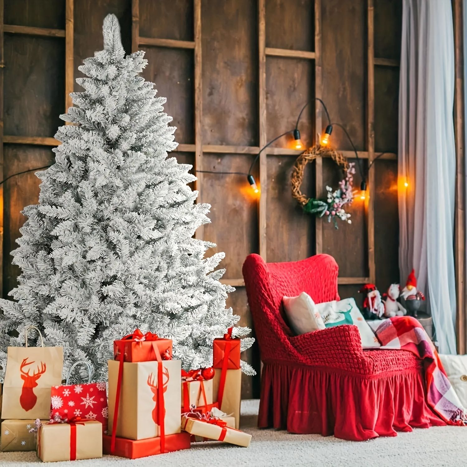 クリスマスツリー ホワイトフロッククリスマスツリー 高さ150cm 雪