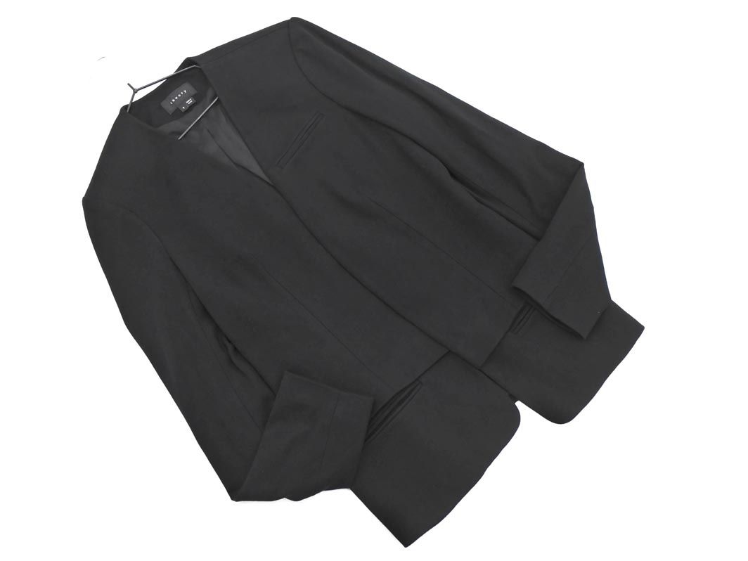 theory セオリー ノーカラージャケット ブラック size2 theory(セオリー) ノーカラージャケット 01-9904219-050-700 01
