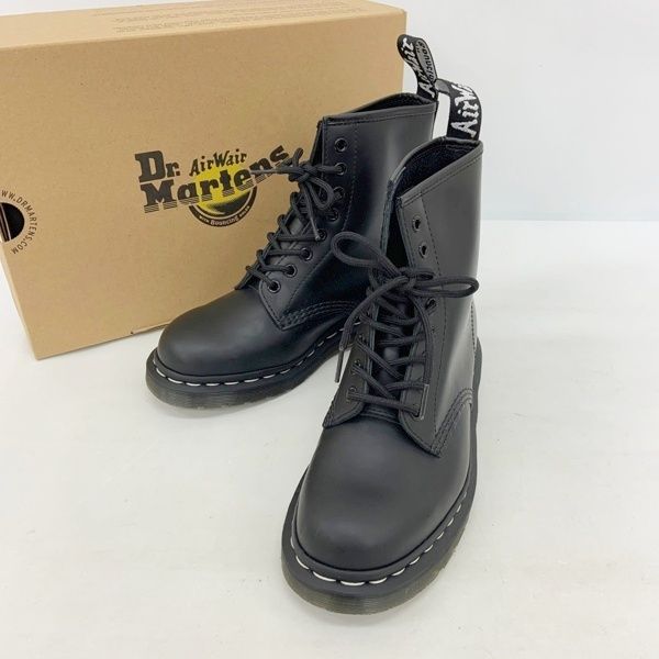 Dr.Martens ドクターマーチン 1460 WS Black Smooth 8ホール ブーツ シューズ き レディース UK6 ブラック 靴 DF17046