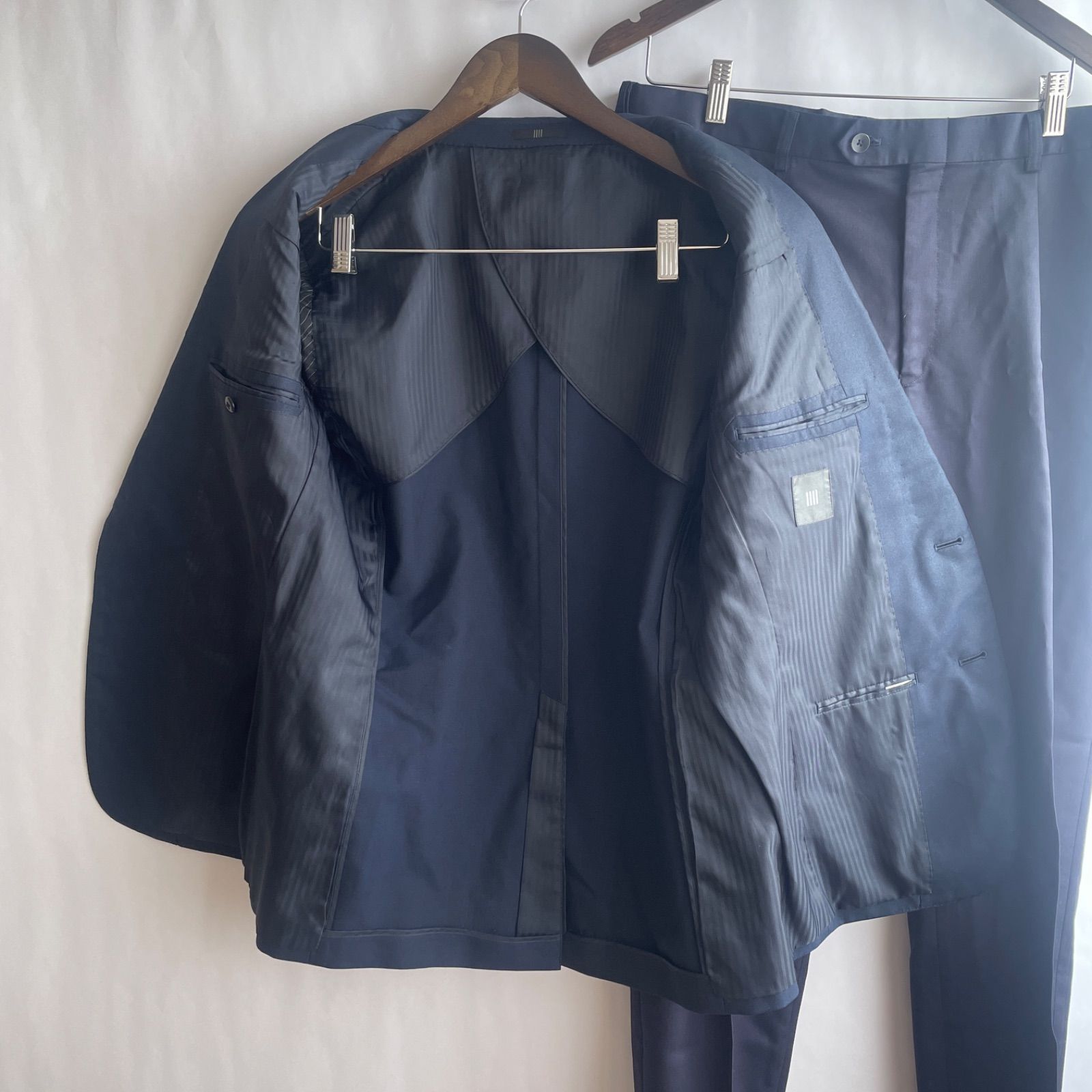 良】スーツセレクト スーツ セットアップ AB6 AB7 ネイビー ウール
