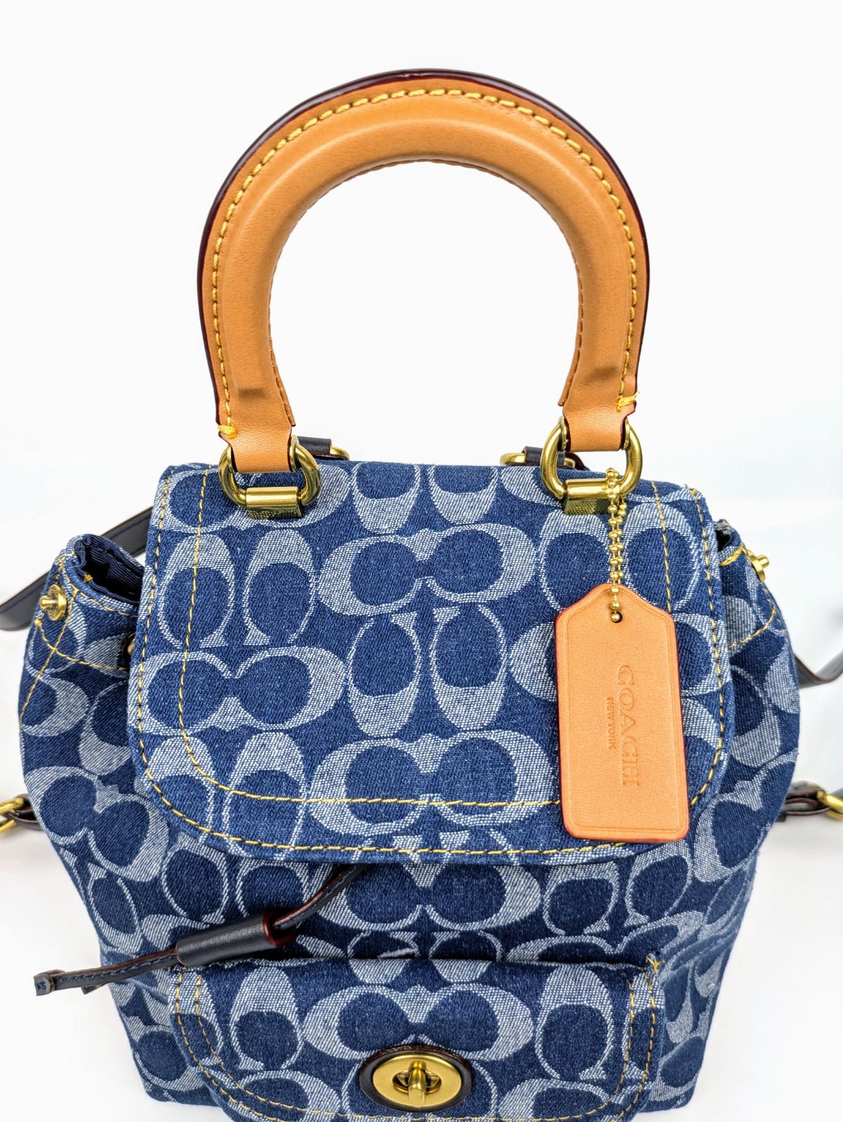 ブランドのギフト COACH】 コーチ リュック シグネチャーデニム CJ833 B4/BL バッグ