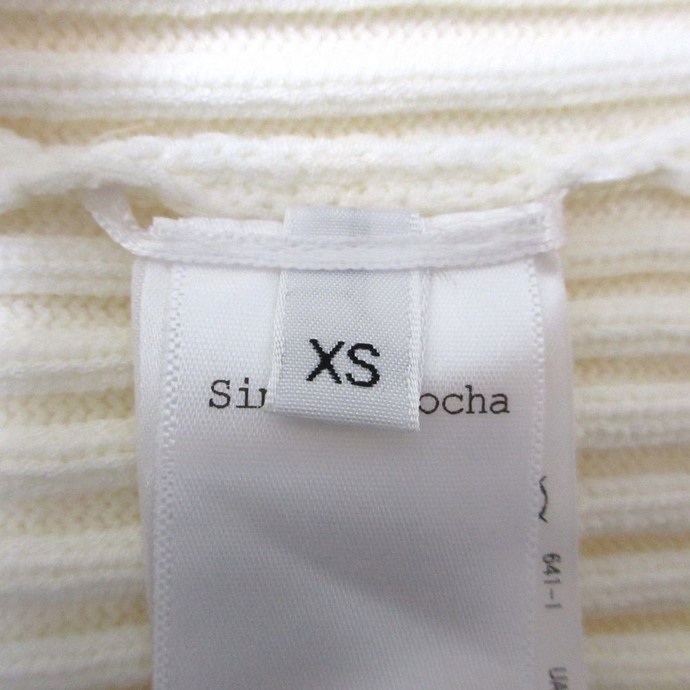 美品 Simone Rocha シモーネロシャ パール×ビジュー装飾 タートルネック リブニット セーター XS ホワイト レディース 古着 中古 美品 Simone Rocha シモーネロシャ パール×ビジュー装飾
