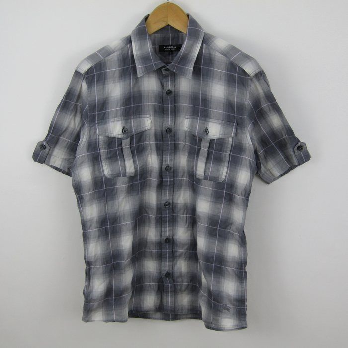 バーバリーブラックレーベル　チェックシャツ　半袖　サイズ2