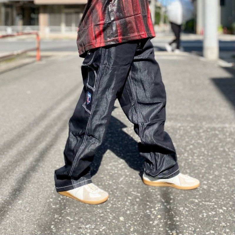 00's Deadstock PLAYERZ 69 バギー デニム ペインター パンツ メタル