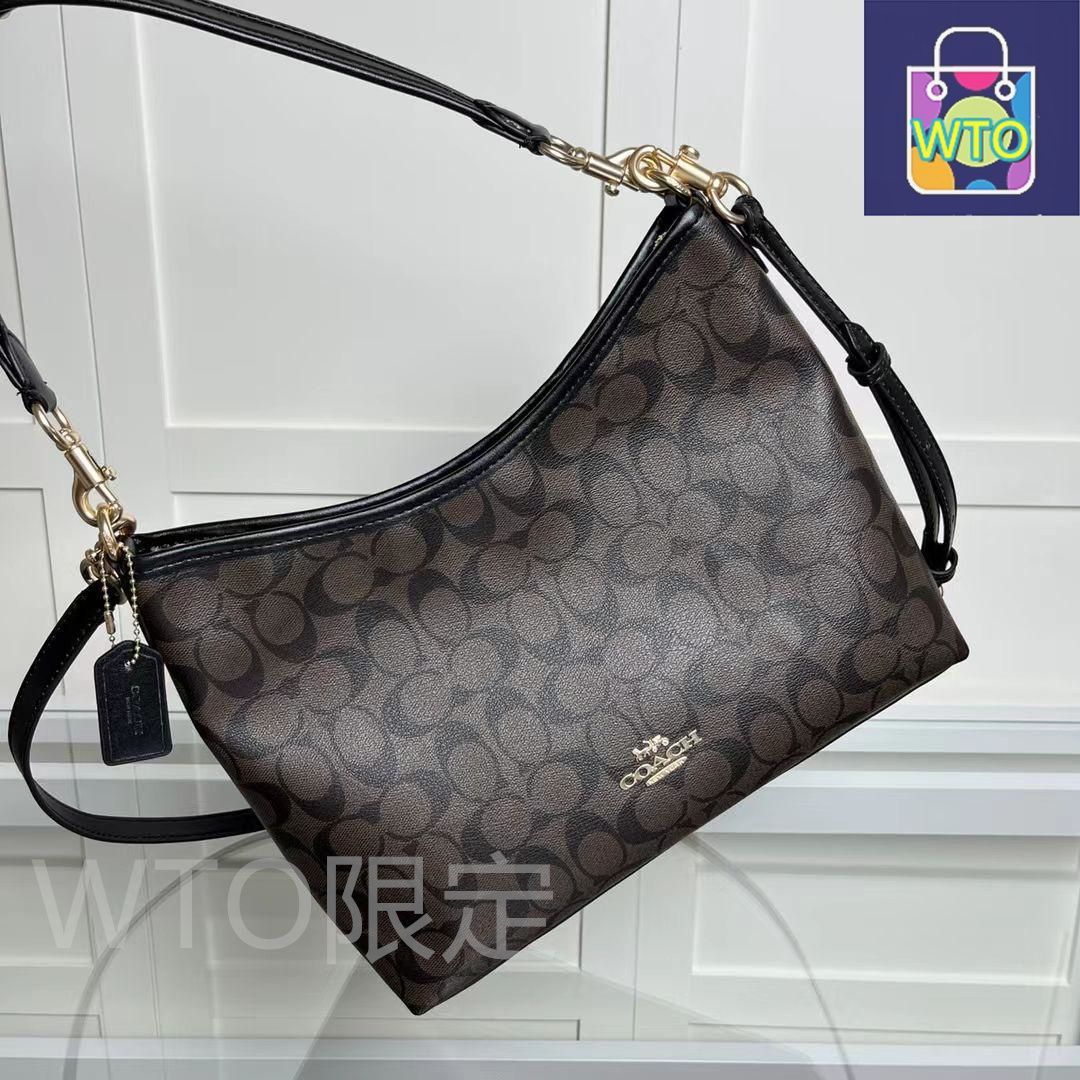 【未使用】コーチ シグネチャー ショルダーバッグ ダークブラウン 新品未使用 COACH コーチ ショルダーバック シグネチャー ダーク