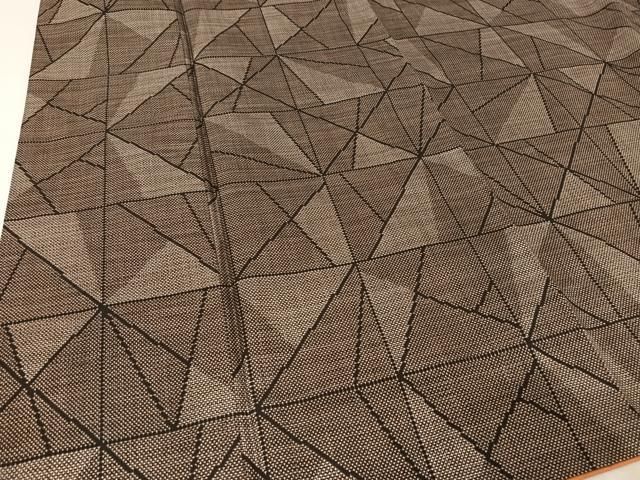 平和屋着物●本場大島紬　純泥染　手織　一元7マルキ　格子　証紙付き正絹　逸品　AAAZ3168np 平和屋着物○本場大島紬 純泥染 手織 一元7マルキ 格子 証紙付き正絹