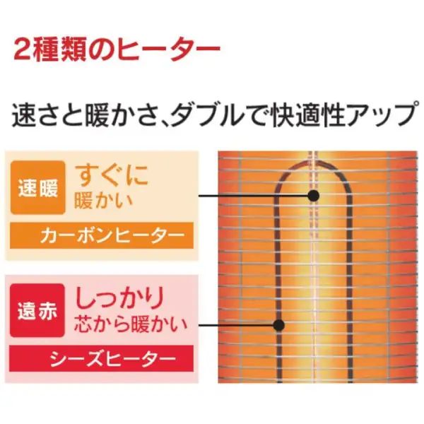 訳アリアウトレット トヨトミ｜TOYOTOMI 電気ストーブ カーボンヒーター シーズヒーター EWH-CS100MW WWW_KANDAIZUMI_COM