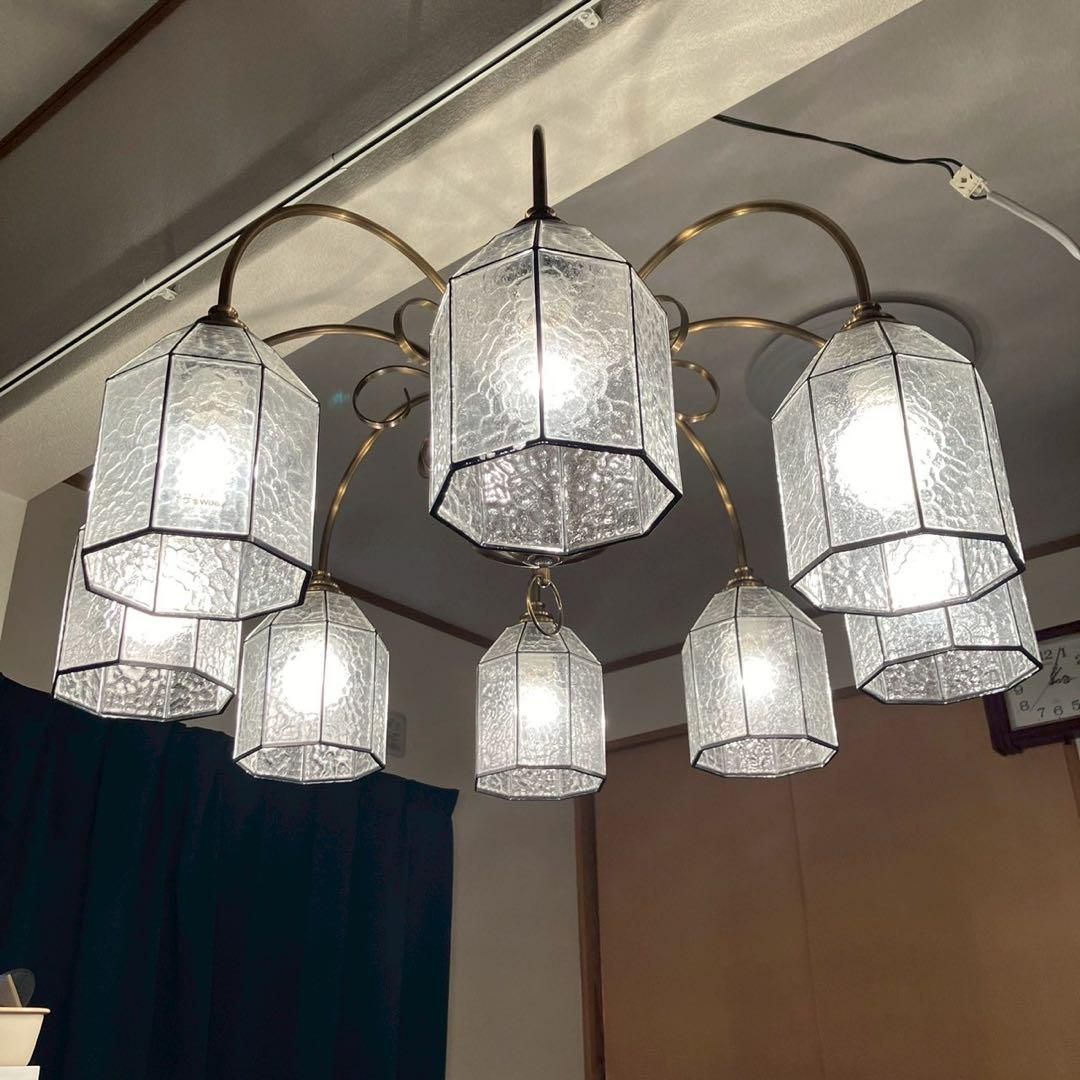 クリスタルガラス 欧風大気青色おしゃれ シャンデリア 6灯 LED電球は付きます クリスタルガラス 欧風大気青色おしゃれ シャンデリア 6灯 LED電球は