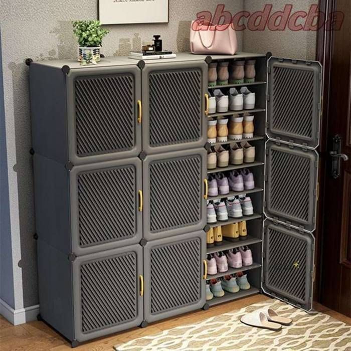 シューズボックス シューズラック 靴箱 下駄箱 DIY組み立て式 防塵 防汚.防水 大容量 玄関 屋外 おしゃれ 軽量 コンパクト