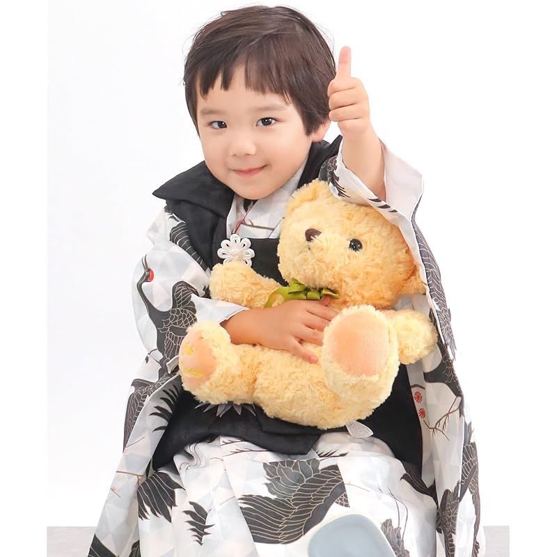 KYOETSU キョウエツ 七五三 3歳 着物 男の子 被布 フルセット しちごさん 14.黒鶴の憧憬 90-100cm 0