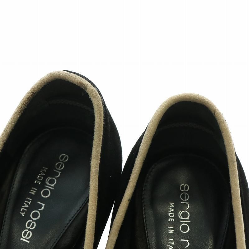 セルジオロッシ Sergio rossi パンプス スエード オープントゥ