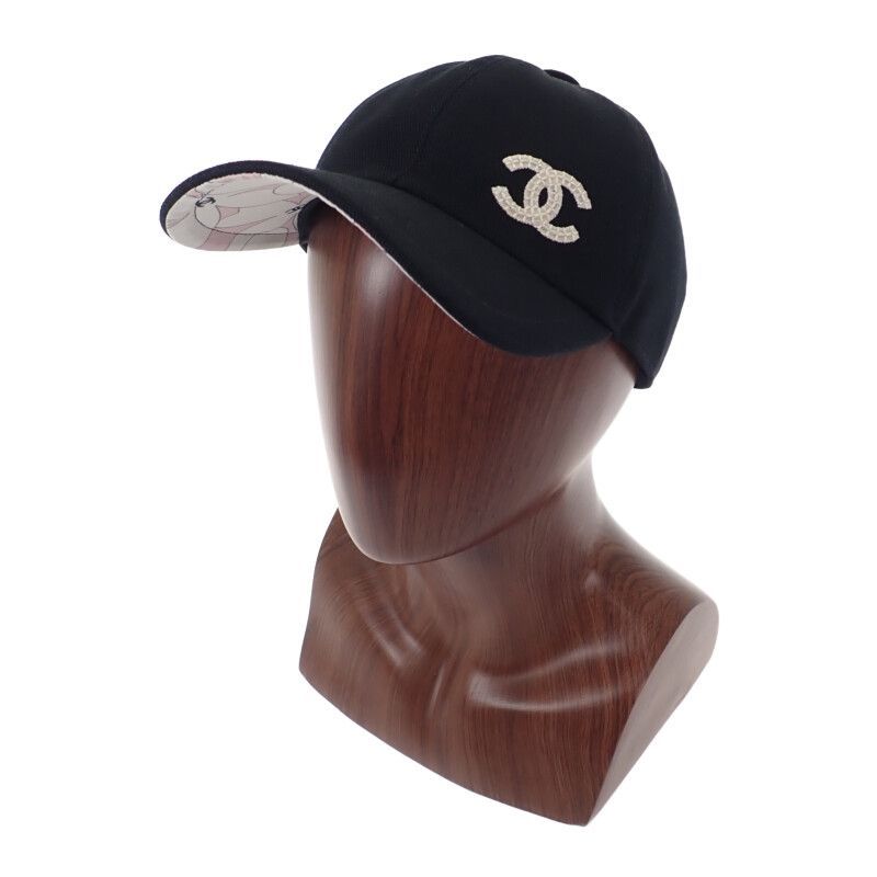 CHANEL シャネル ココマーク ベースボールキャップ ブラック ユニセックス CHANEL シャネル ベースボールキャップ ブラック ココ ココ