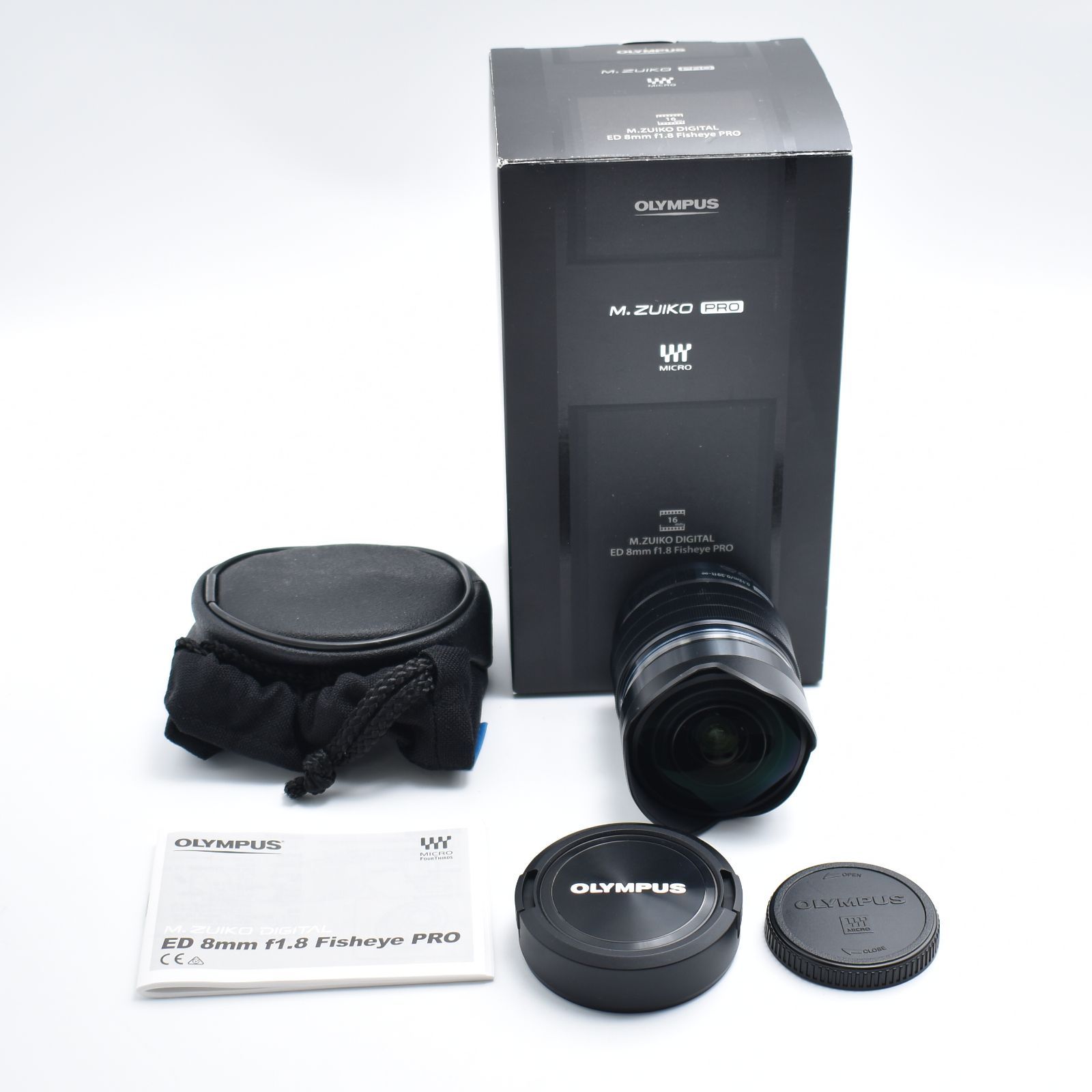 B#7290 オリンパス OLYMPUS マイクロフォーサーズ用フィッシュアイレンズ M.ZUIKO DIGITAL ED 8mm F1.8 Fisheye PRO EF-M0818PROBLK