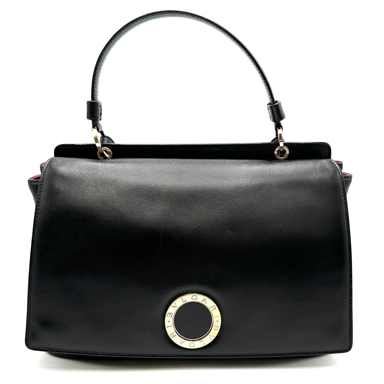 極美品】BVLGARI ブルガリ デュエット ハンドバッグ レザー