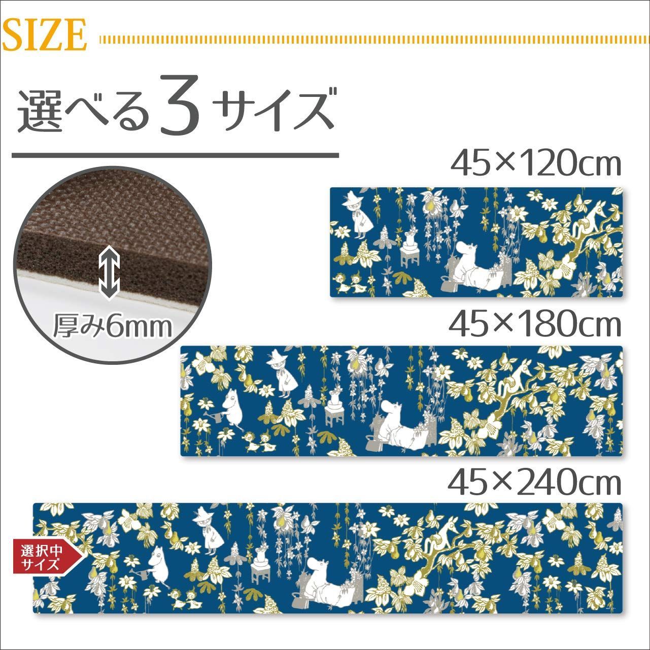 拭けるキッチンマット ビニール製