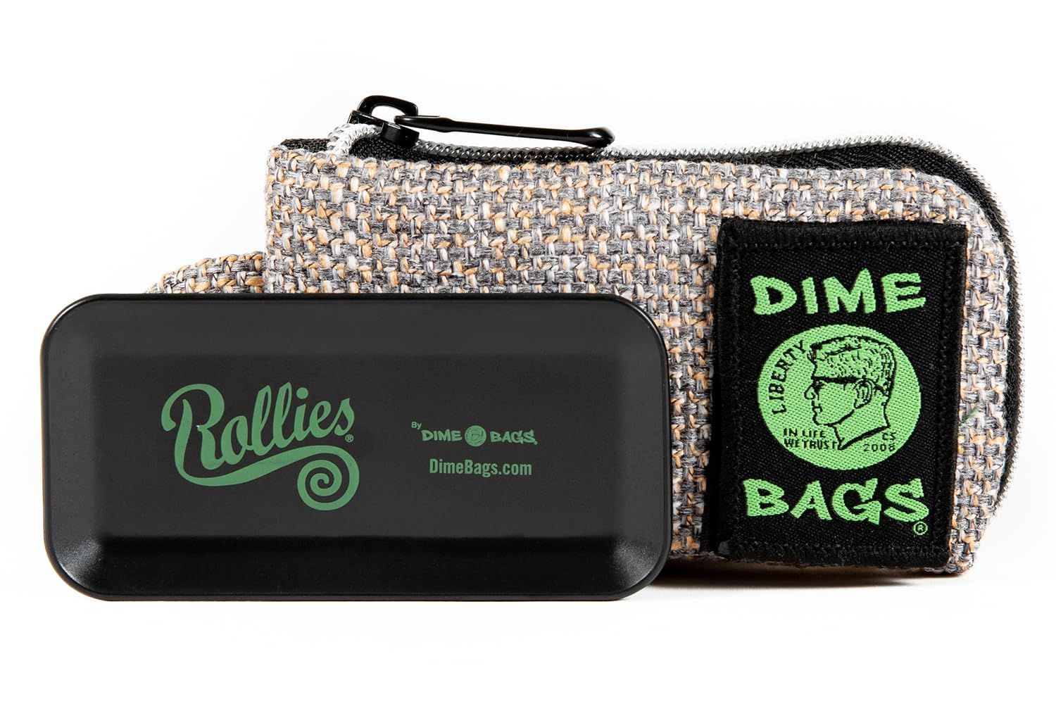 Dime Bags オールインワンパッド入りポーチ アクセサリートレイとカーボンフィルターポケット付き 5インチ サンド