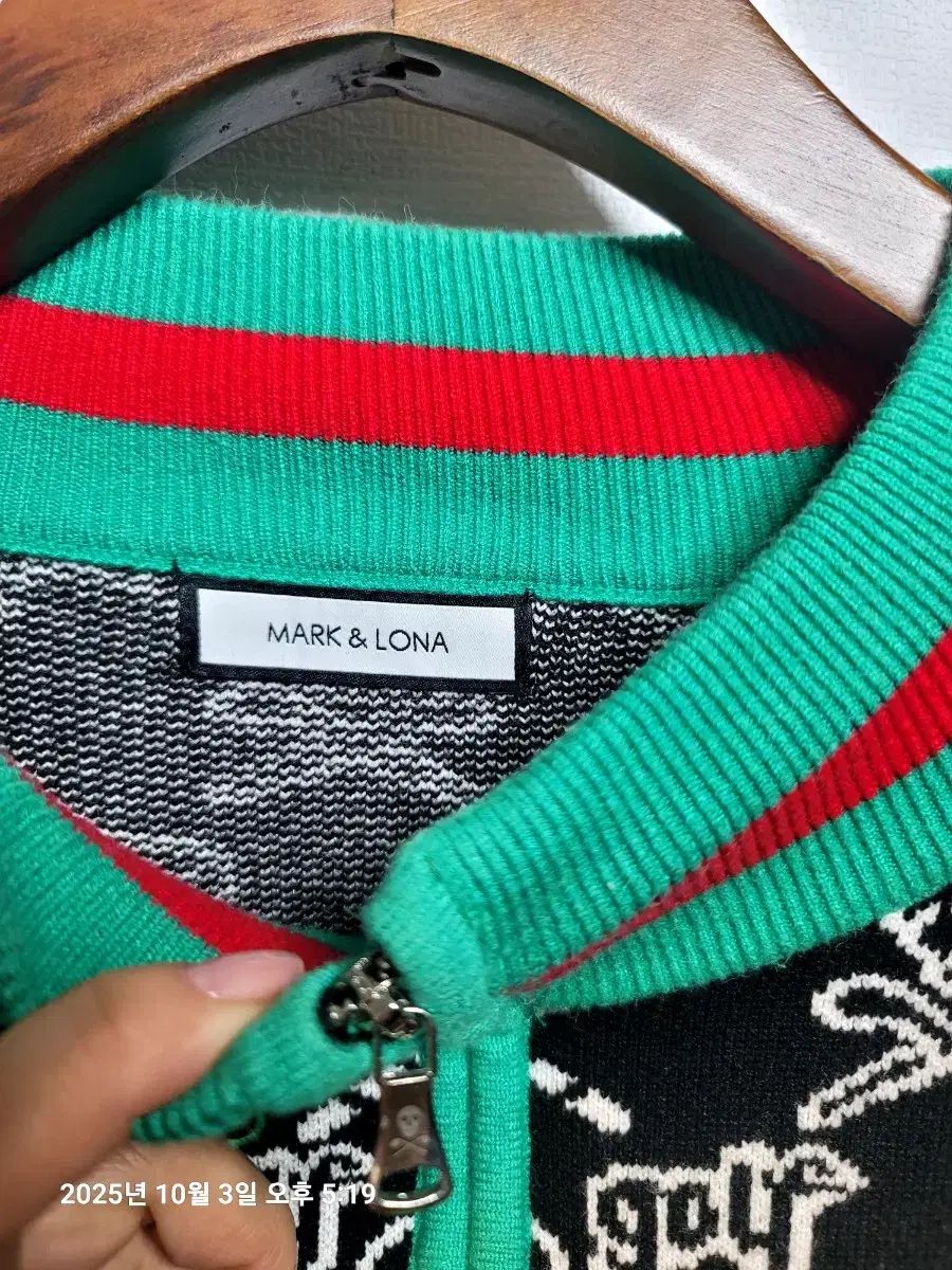 MARK - LONA マークアンドロナ スケルトン パータン ニット ジップアップ カーディガン