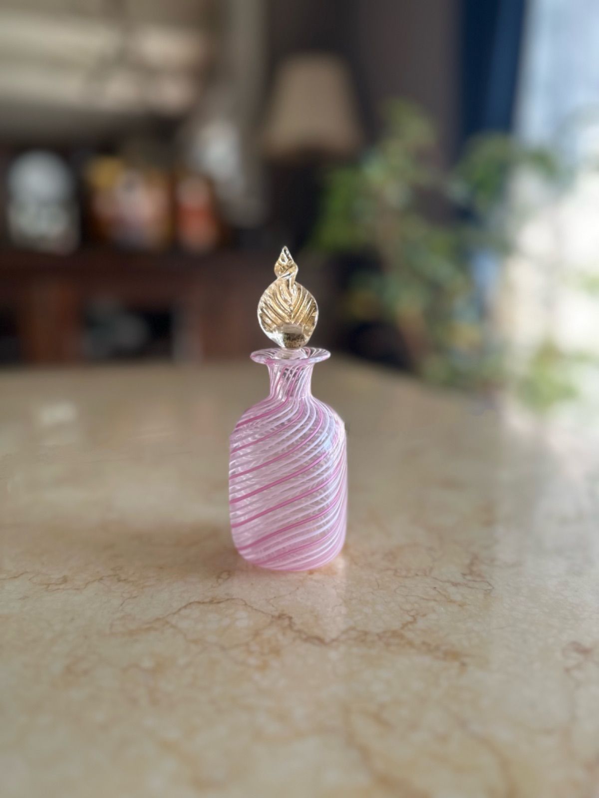 通販 サイト レディース ムラノ香水瓶 ピンク レース パフューム