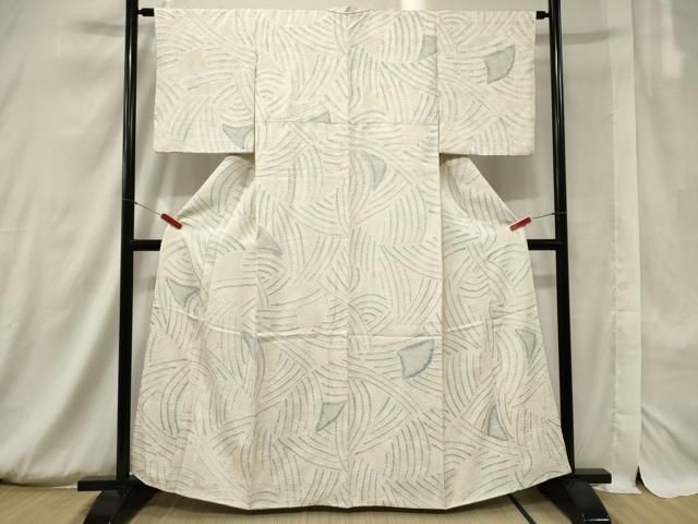 平和屋着物□上質な小紋 総絞り 幾何学文様 正絹 逸品 DAAU4978qp