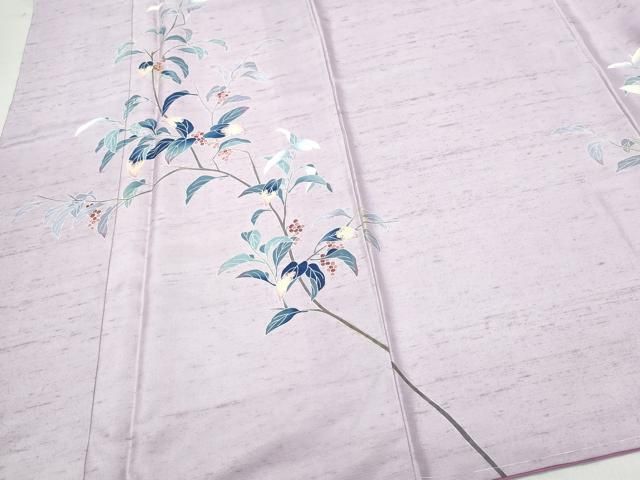 平和屋着物○訪問着 白山紬 南天文 正絹 逸品 未使用 CAAS8741vf