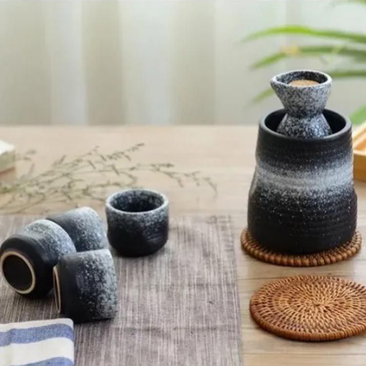 おちょこ 徳利 セット 熱燗 6点セット 陶器 お猪口 とっくり 酒燗器