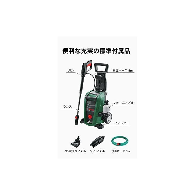 ボッシュ(BOSCH) 高圧洗浄機 1500W 最大許容圧力12MPa パワフル洗浄 コンパクト収納 [8m高圧・3m水道ホース・車輪付き] UA125  クリーナー 0 - メルカリ