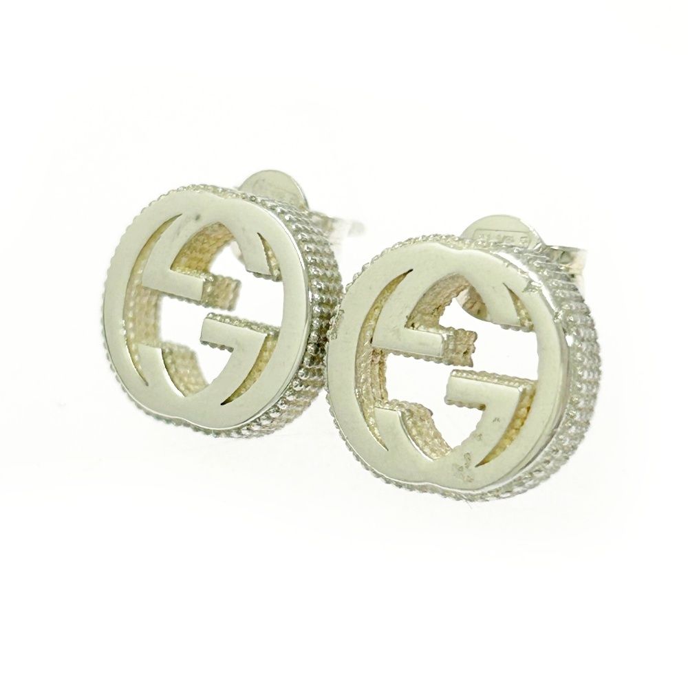 中古】【箱付き】 GUCCI グッチ シルバー インターロッキングG
