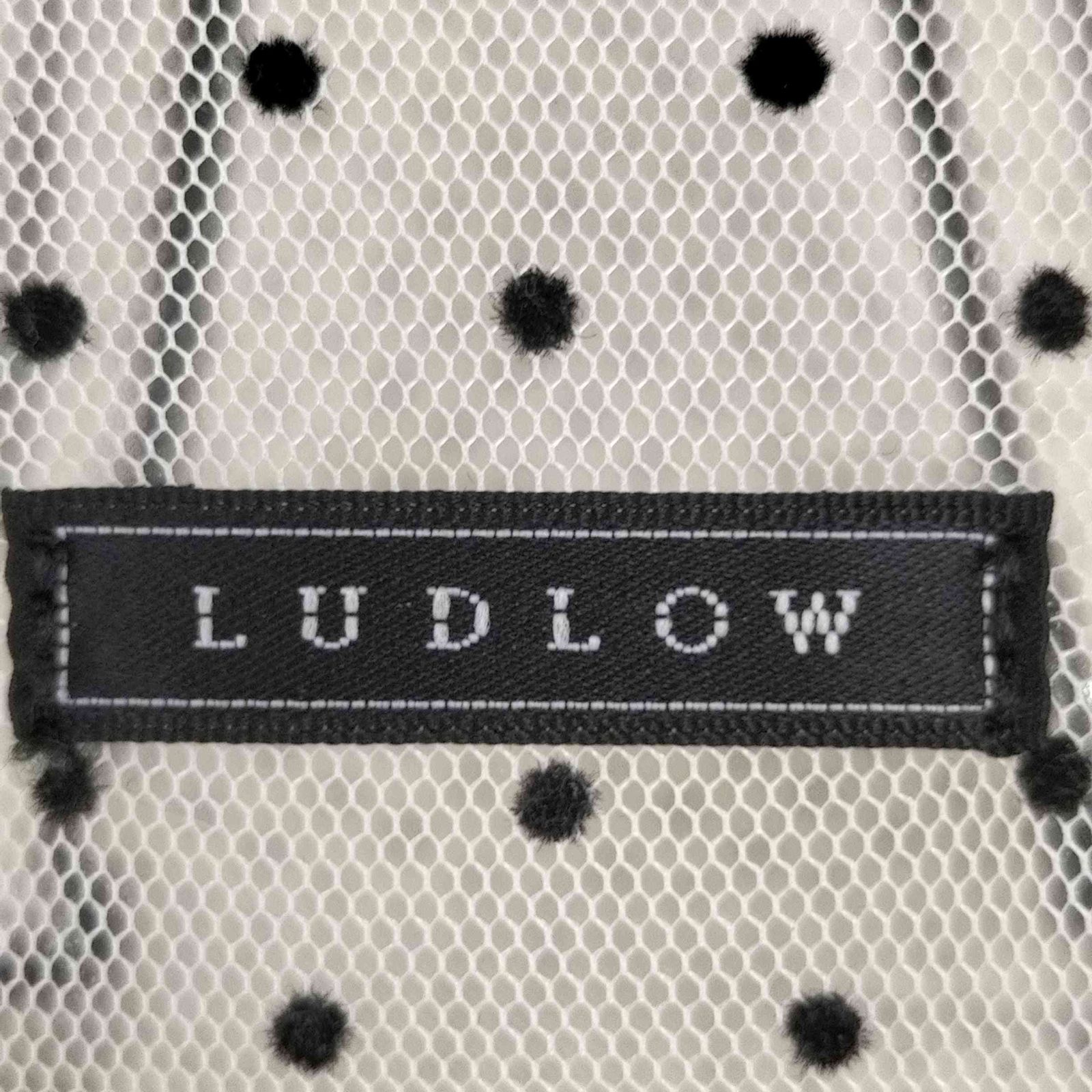 ラドロー LUDLOW FLCK TULL PVC チュール×PVC ドット トート