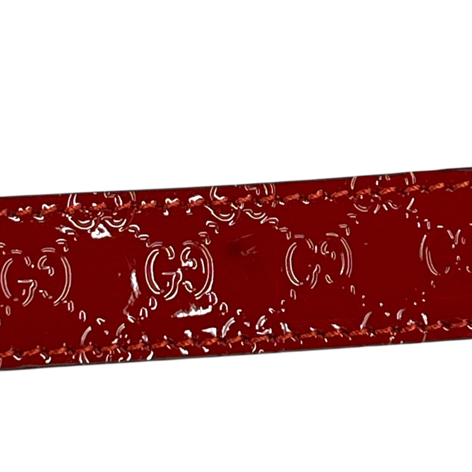 ○美品 GUCCI グッチ 赤 レッド GG柄 細ベルト ベルト