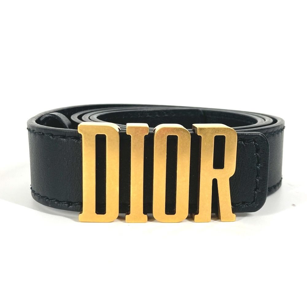 Dior ロゴプレート ベルト ブラック DIOR | ベルト 35mm ディオール オブリーク ジャカード & グレ