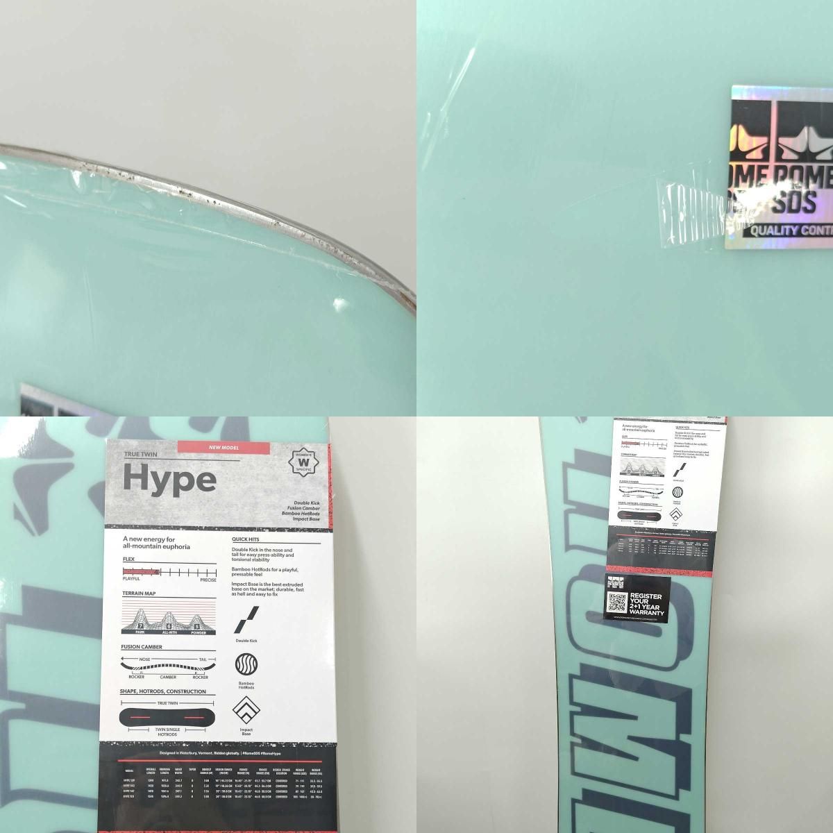 ローム HYPE スノーボード 板 138cm ROME SDS レディース 23-24モデル