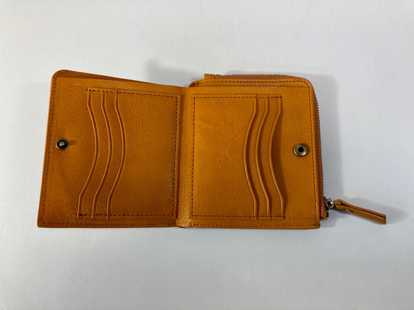 AZ125) DomTeporna Italy 二つ折り財布 イタリアンレザー ブラウン
