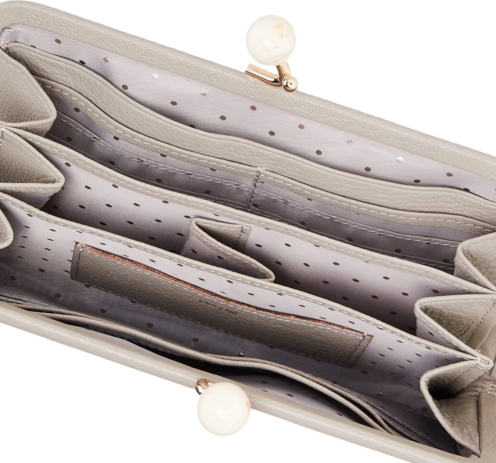 アクリル玉がま口長財布