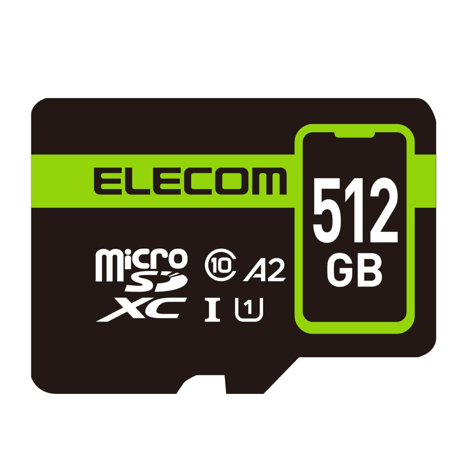 エレコム microSD 512GB UHS-I U1 90MB|s microSDXCカード データ復旧サービス2年付 MF-SP512GU11A2R 512GB