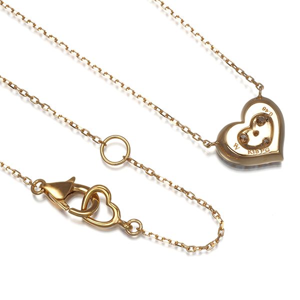 ポンテヴェキオ ネックレス ダイヤ ダイヤモンド 0.46ct ハート