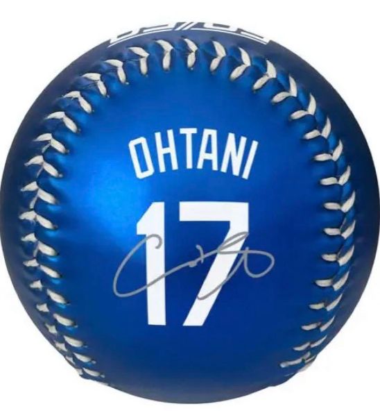 大谷翔平選手 50/50達成記念 MLB公式ローリングス製ボール ブルー  