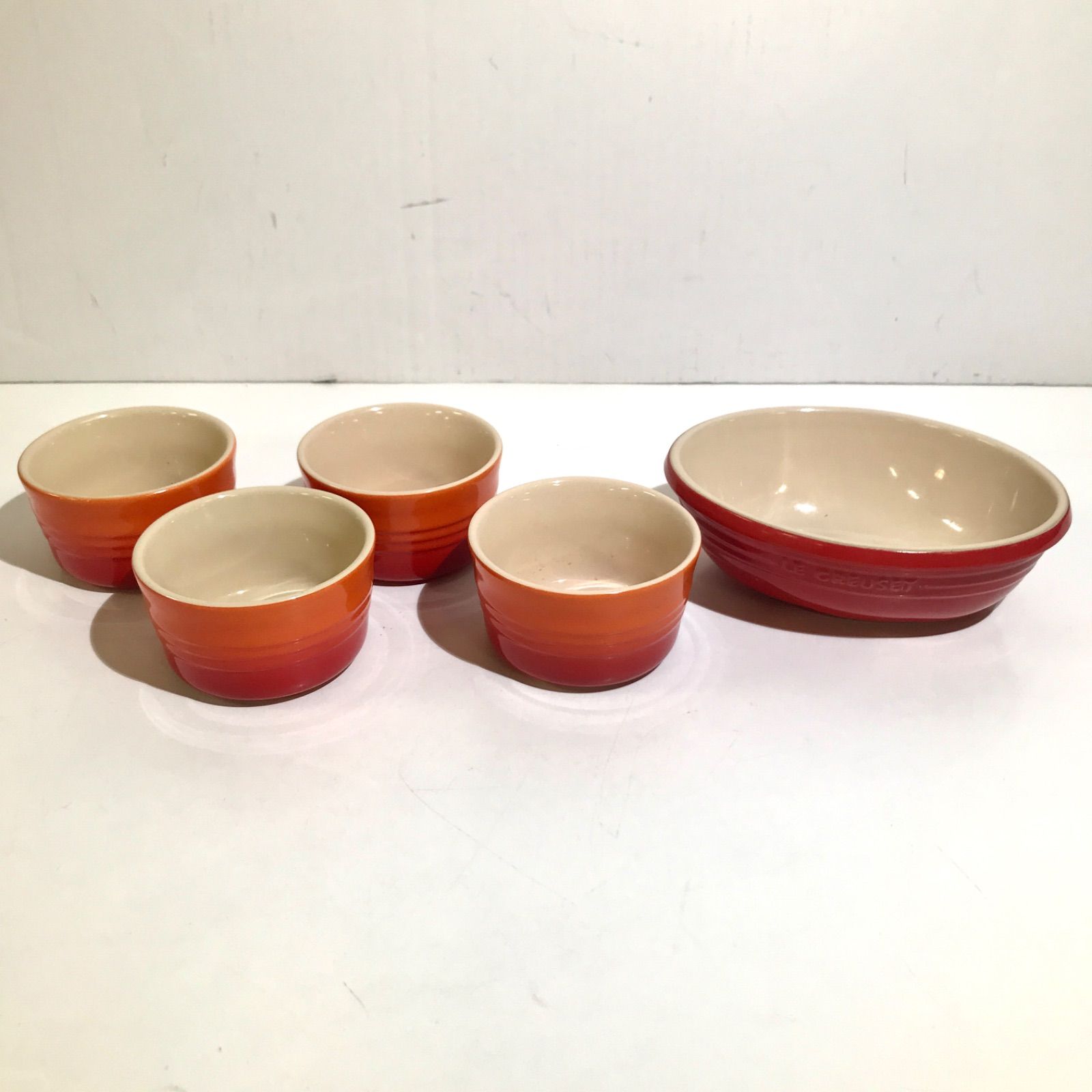 LE CREUSET ル クルーゼ 陶器 ココット5点 セット - メルカリ