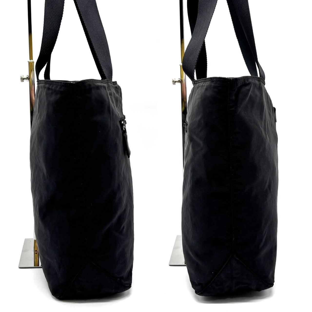 ✨良品✨ PRADA プラダ トートバッグ 三角ロゴプレート ロゴ型押し 白