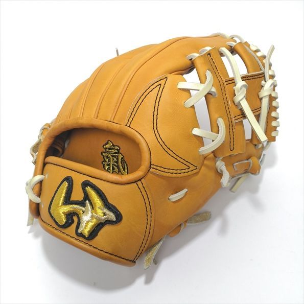 野球 ワールドペガサス WorldPegasus 日本製 硬式内野手用グラブ 軟式使用可 小指二本掛け 型付け済 「氣」刺繍入り WGN2FP4 カスタム品