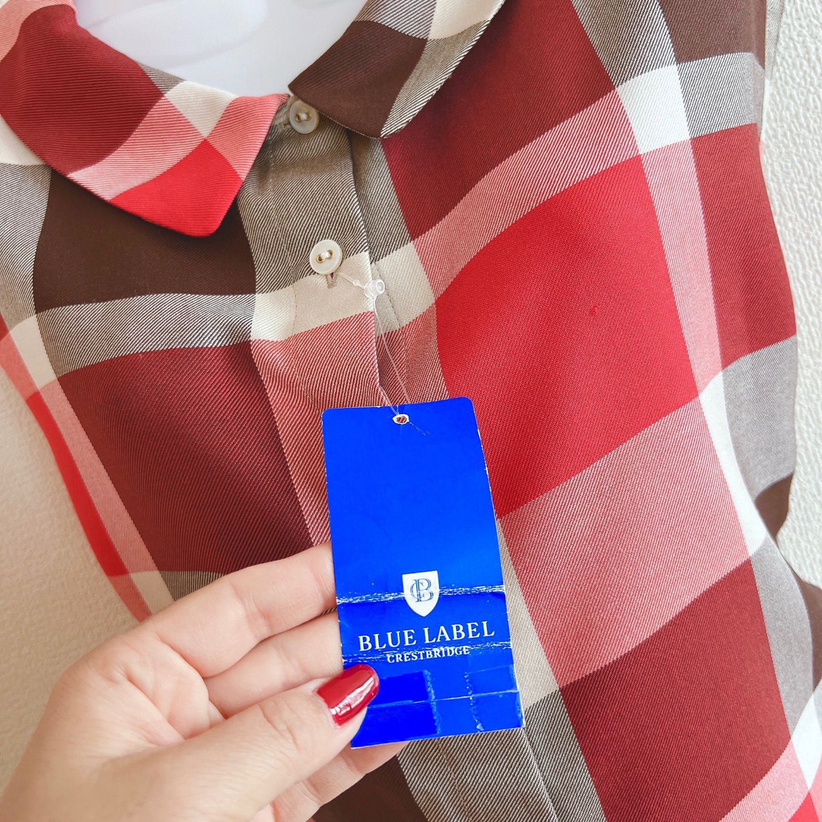 BLUE LABEL CRESTBRIDGE ウエストリボンブラウス☆新品未使用
