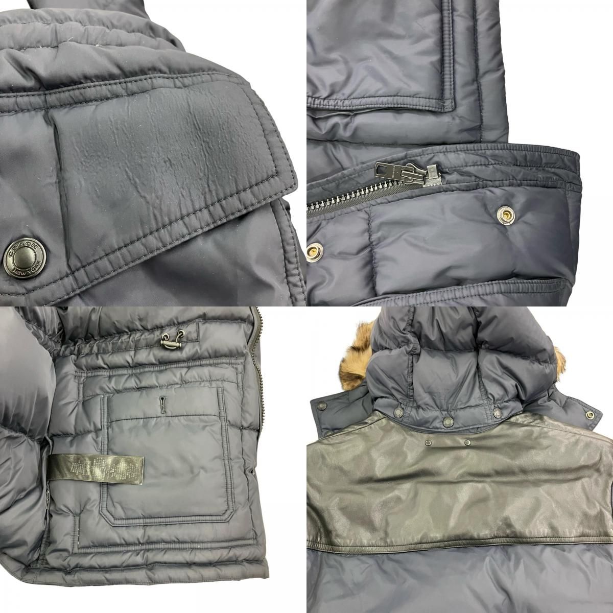 186000 COACH コーチ ダウンジャケット フード付き Sサイズ F85822 NAV