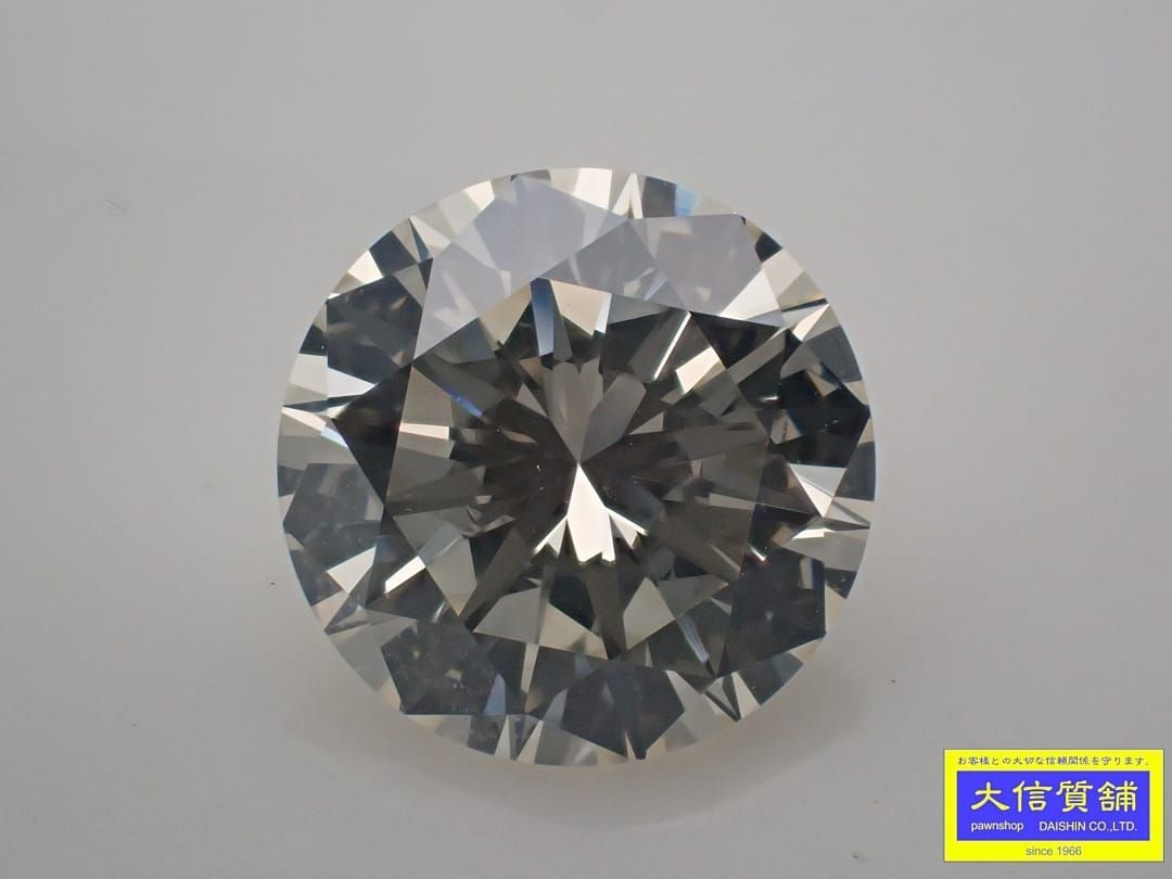 ダイヤモンドルース 2.843ct VERY LIGHT BROWNISH YELLOWカラー SI-1  