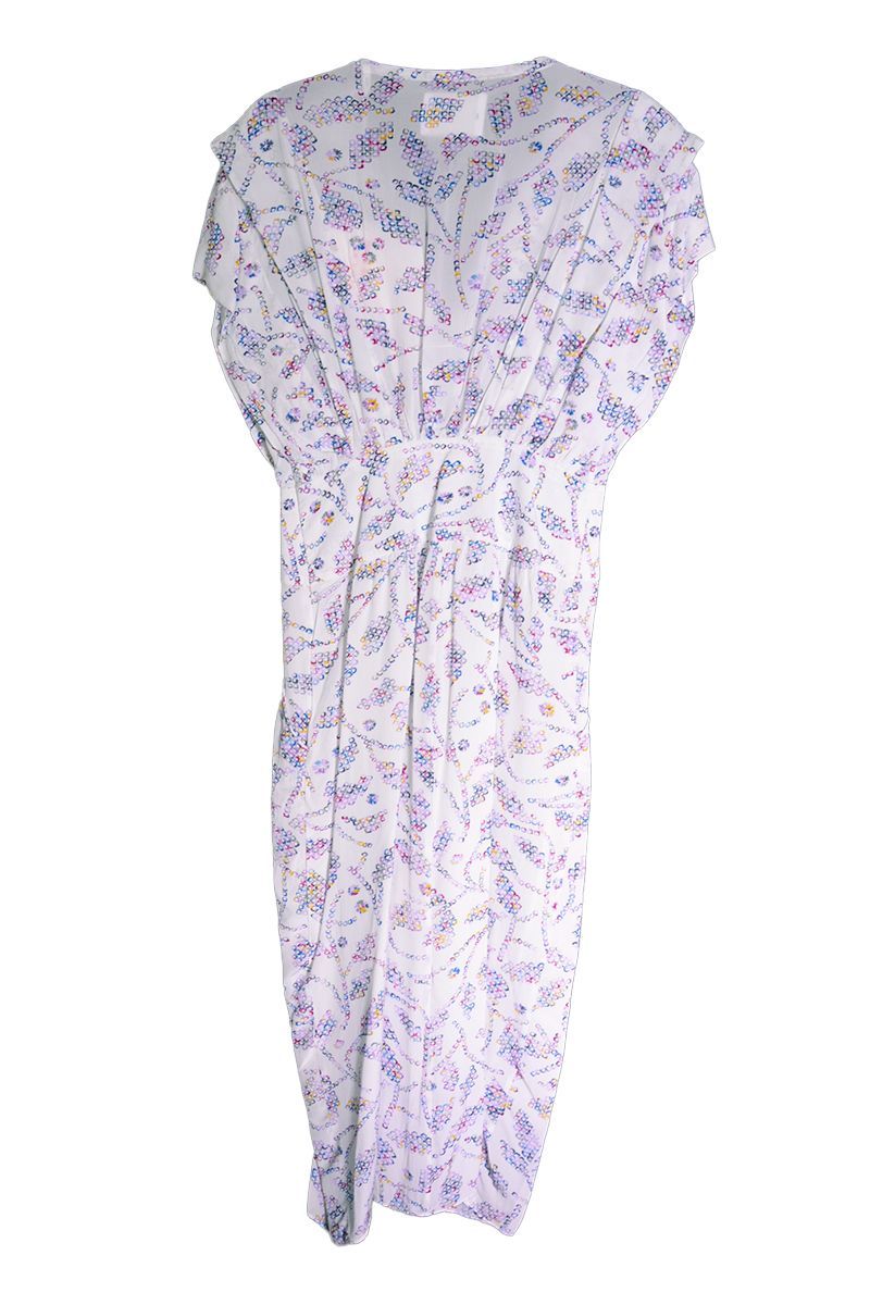 イザベルマラン エトワール シルク100% ロングワンピース 絹 総柄 カラフル ISABEL MARANT ETOILE イザベルマランエトワール ワンピース