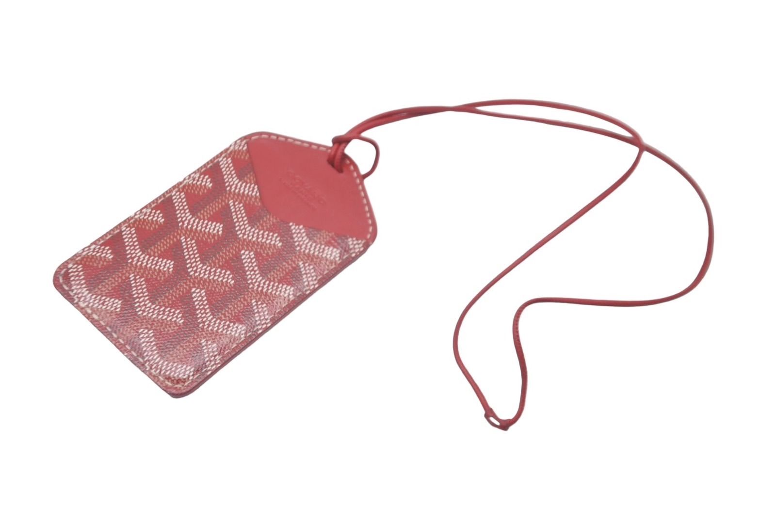 GOYARDゴヤール 馨り ショワズール ストラップ付 レザー パスケース ID 