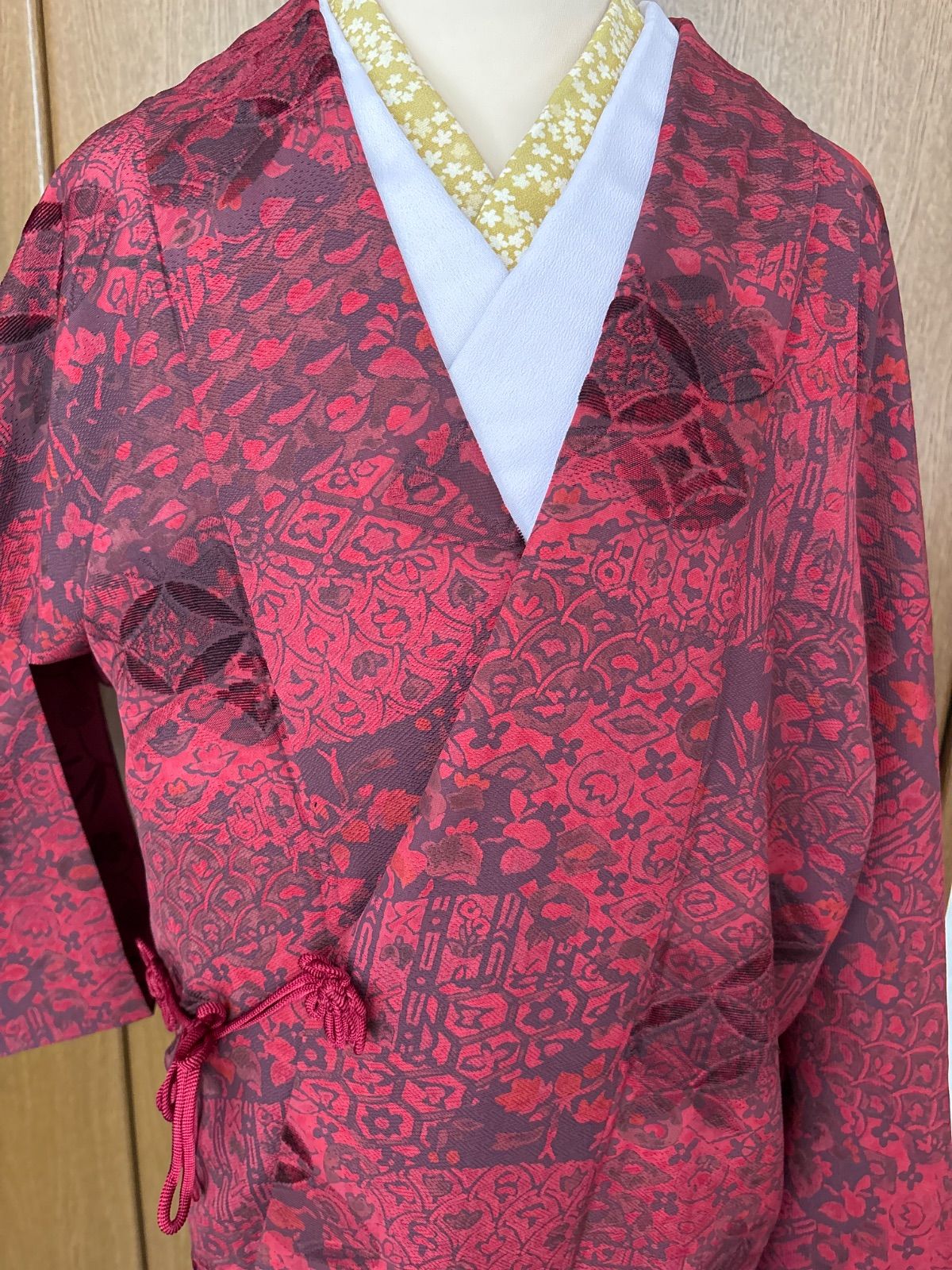 単道中着 コート あずき系 裄65.5