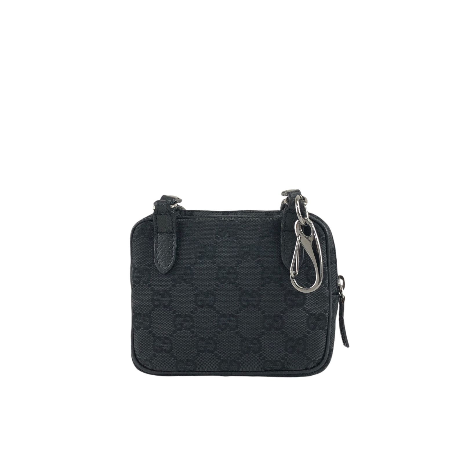 GUCCI グッチ ショルダーバッグ ブラック GG柄 キャンバス ミニ GUCCI グッチ ショルダーバッグ ブラック GG柄 キャンバス ミニ